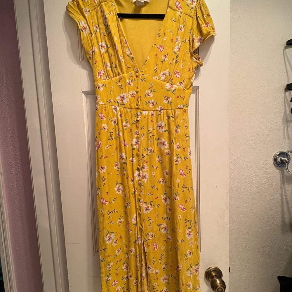 Floral Yellow Dress